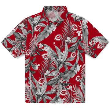 Cincinnati Reds Hawaiian Shirt - Palm Leaves | Moonbestprint