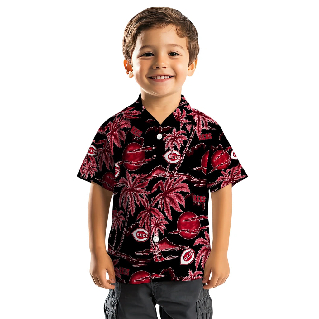 Cincinnati Reds Hawaiian Shirt - Palm Sunset | Moonbestprint