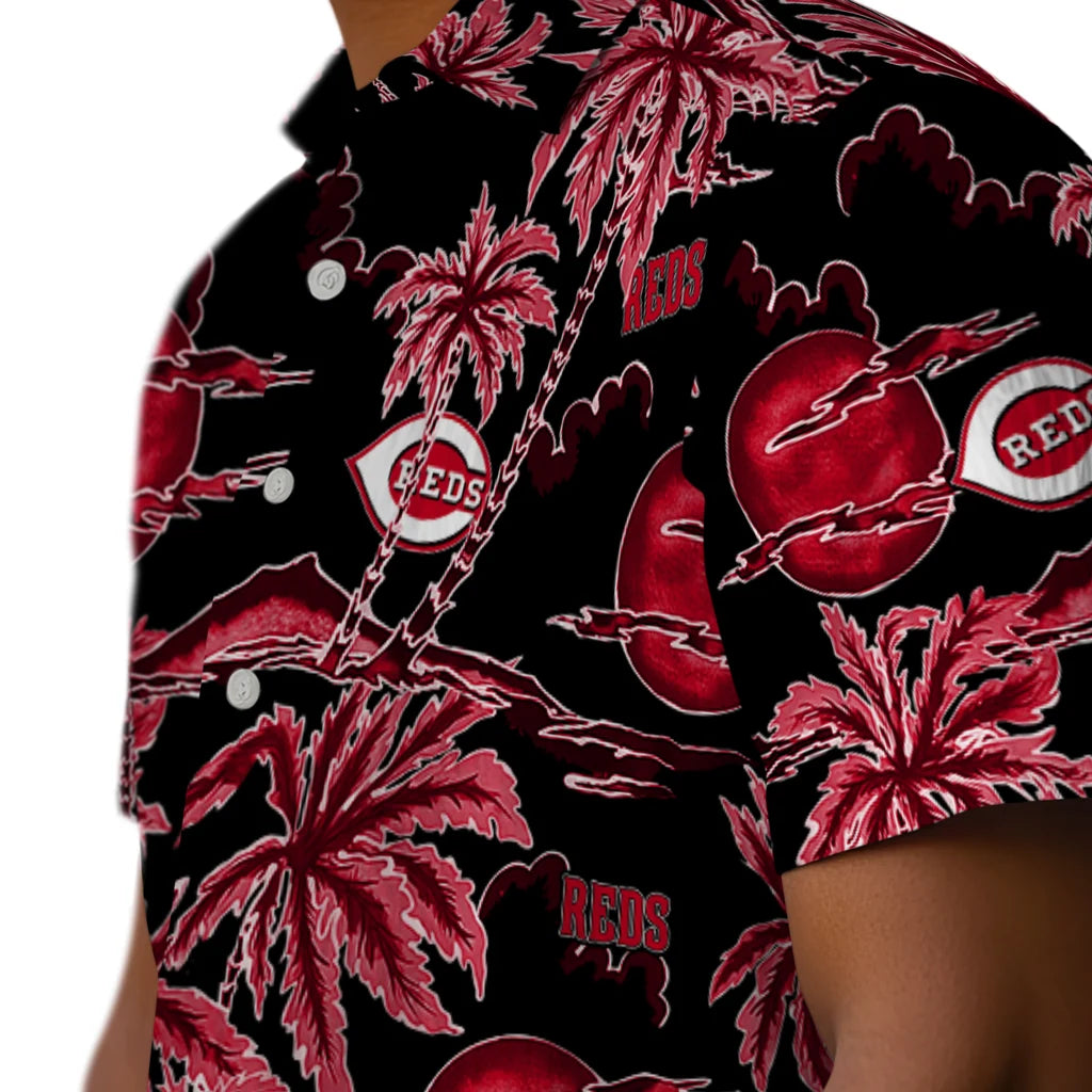 Cincinnati Reds Hawaiian Shirt - Palm Sunset | Moonbestprint