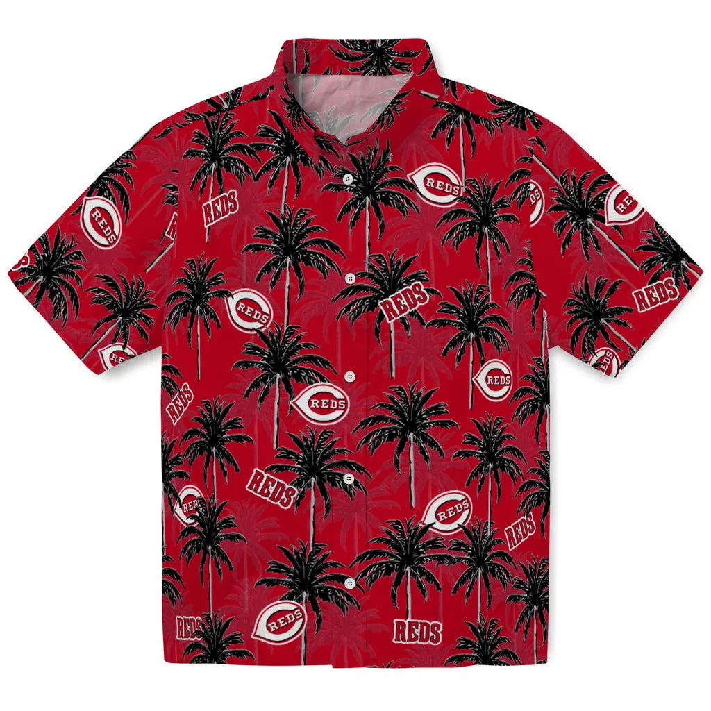 Cincinnati Reds Hawaiian Shirt - Palm Tree Motif | Moonbestprint