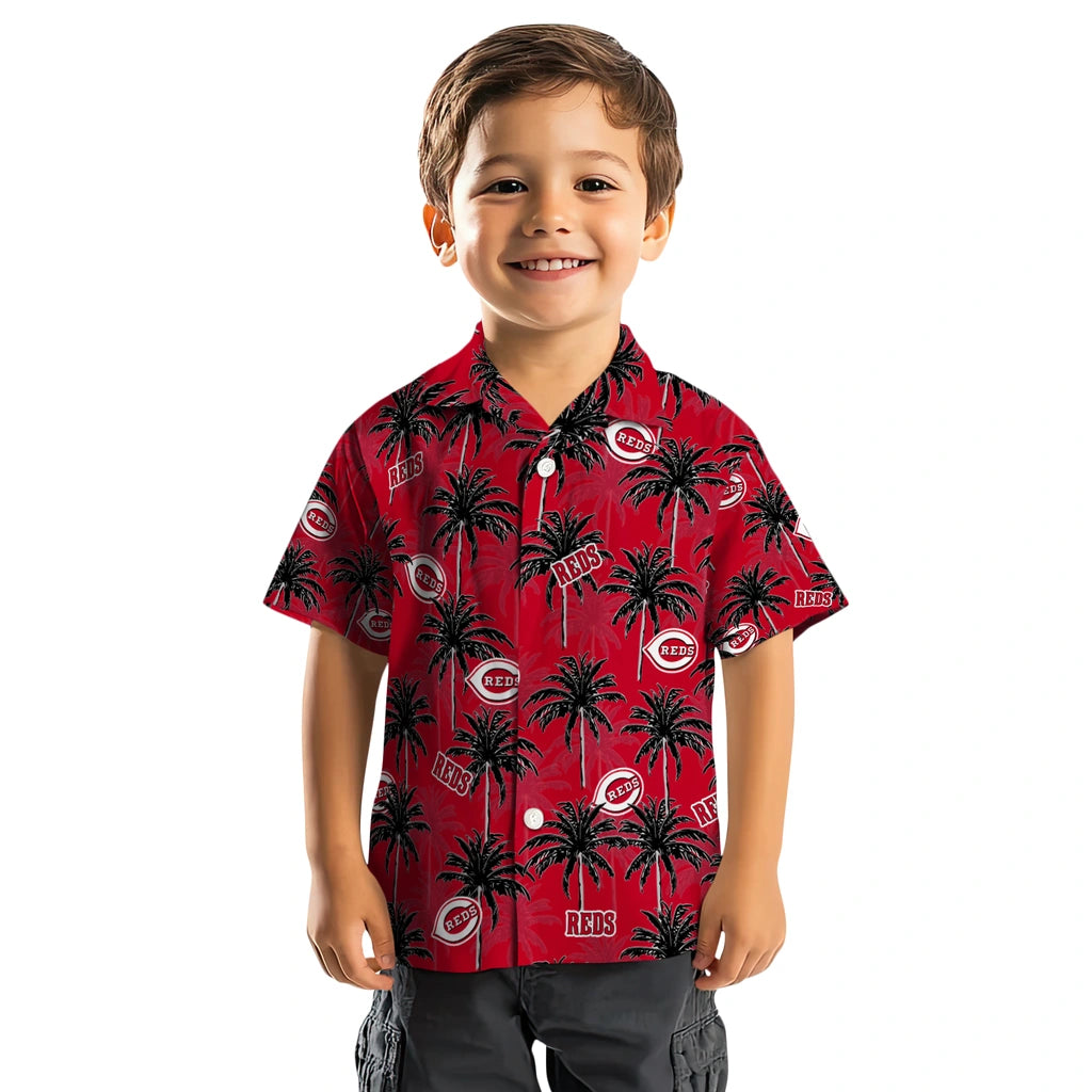 Cincinnati Reds Hawaiian Shirt - Palm Tree Motif | Moonbestprint