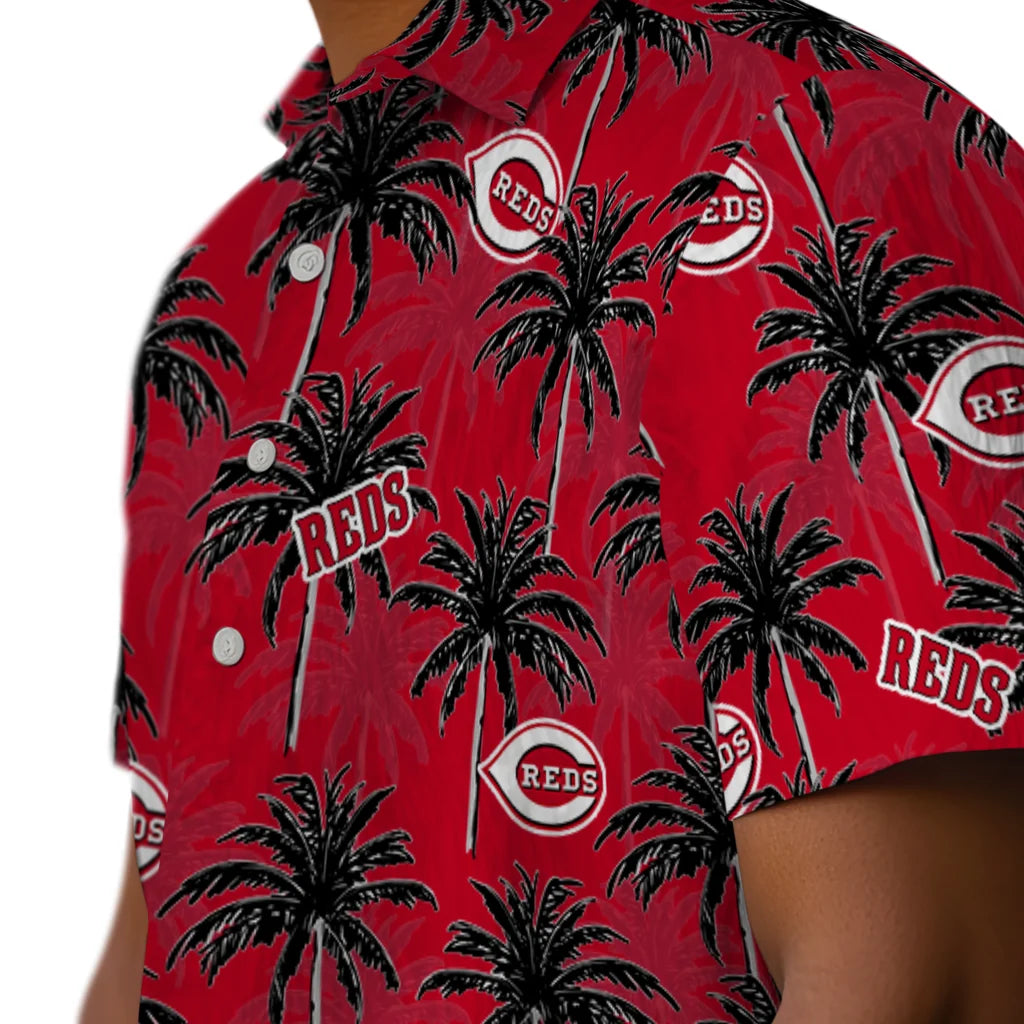 Cincinnati Reds Hawaiian Shirt - Palm Tree Motif | Moonbestprint