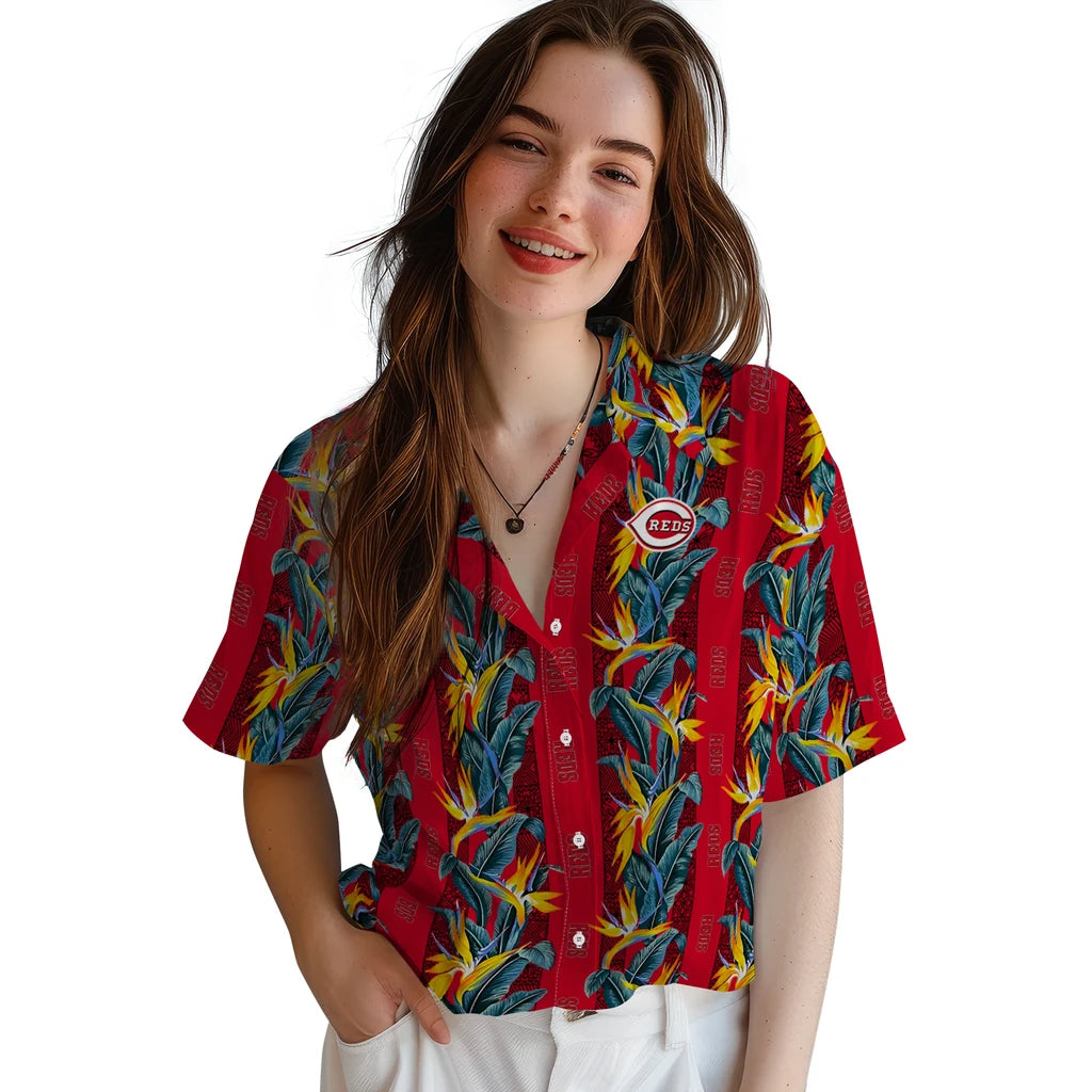 Cincinnati Reds Hawaiian Shirt - Paradise Vines | Moonbestprint