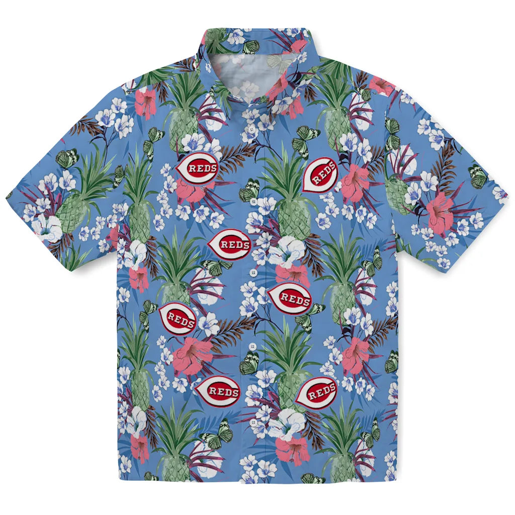 Cincinnati Reds Hawaiian Shirt - Pineapple Bouquet | Moonbestprint