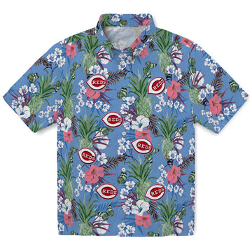 Cincinnati Reds Hawaiian Shirt - Pineapple Bouquet | Moonbestprint