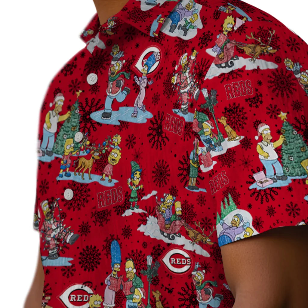Cincinnati Reds Hawaiian Shirt - Simpsons Christmas | Moonbestprint