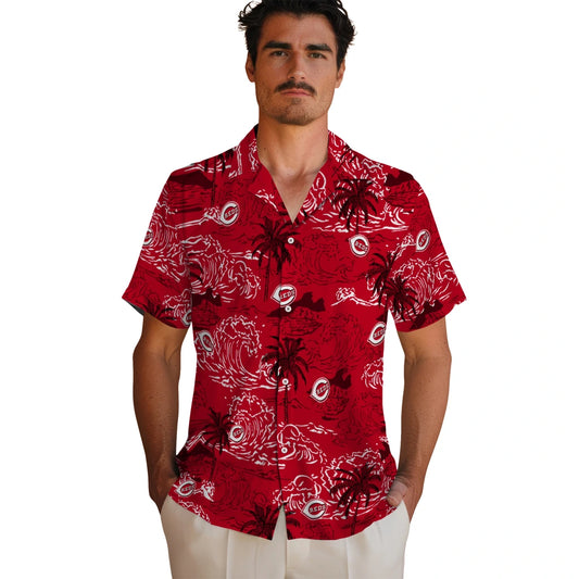 Cincinnati Reds Hawaiian Shirt - Wave Palm | Moonbestprint