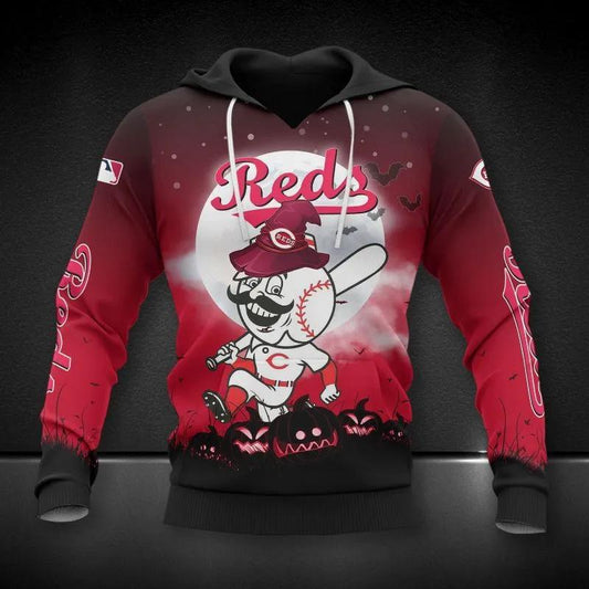 Cincinnati Reds Mascot MLB All Over Print Hoodie -Moonbestprint