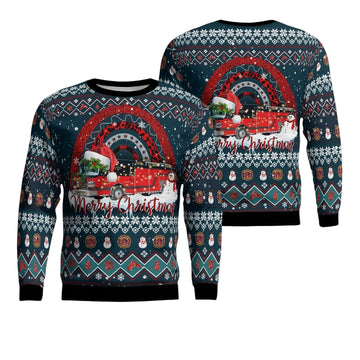 City of La Crosse Fire Department Christmas AOP Sweater ? Usalast