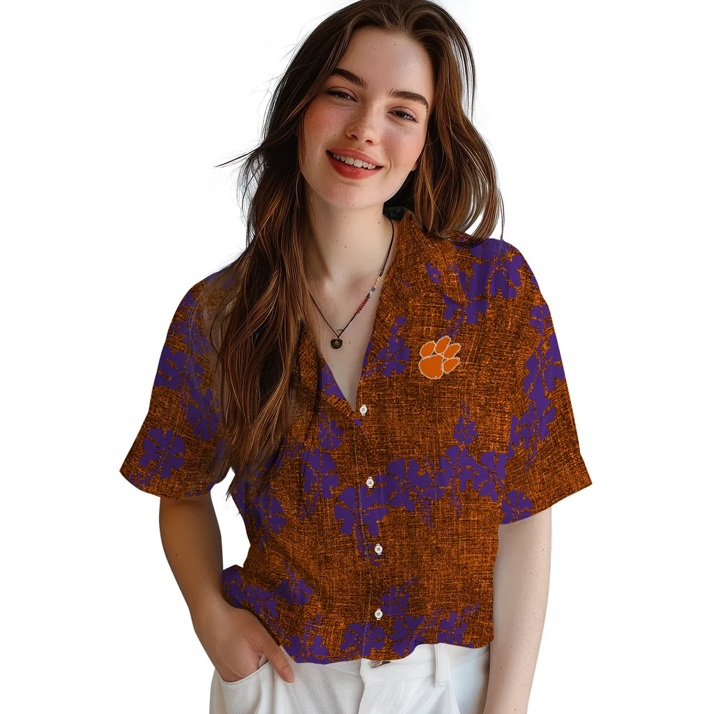 Clemson Tigers Hawaiian Shirt - 50th State Flower | Moonbestprint