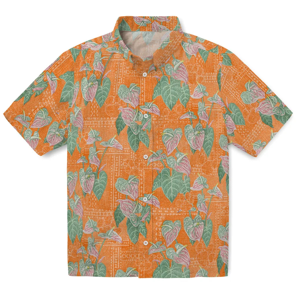 Clemson Tigers Hawaiian Shirt - Anthurium Overlay | Moonbestprint