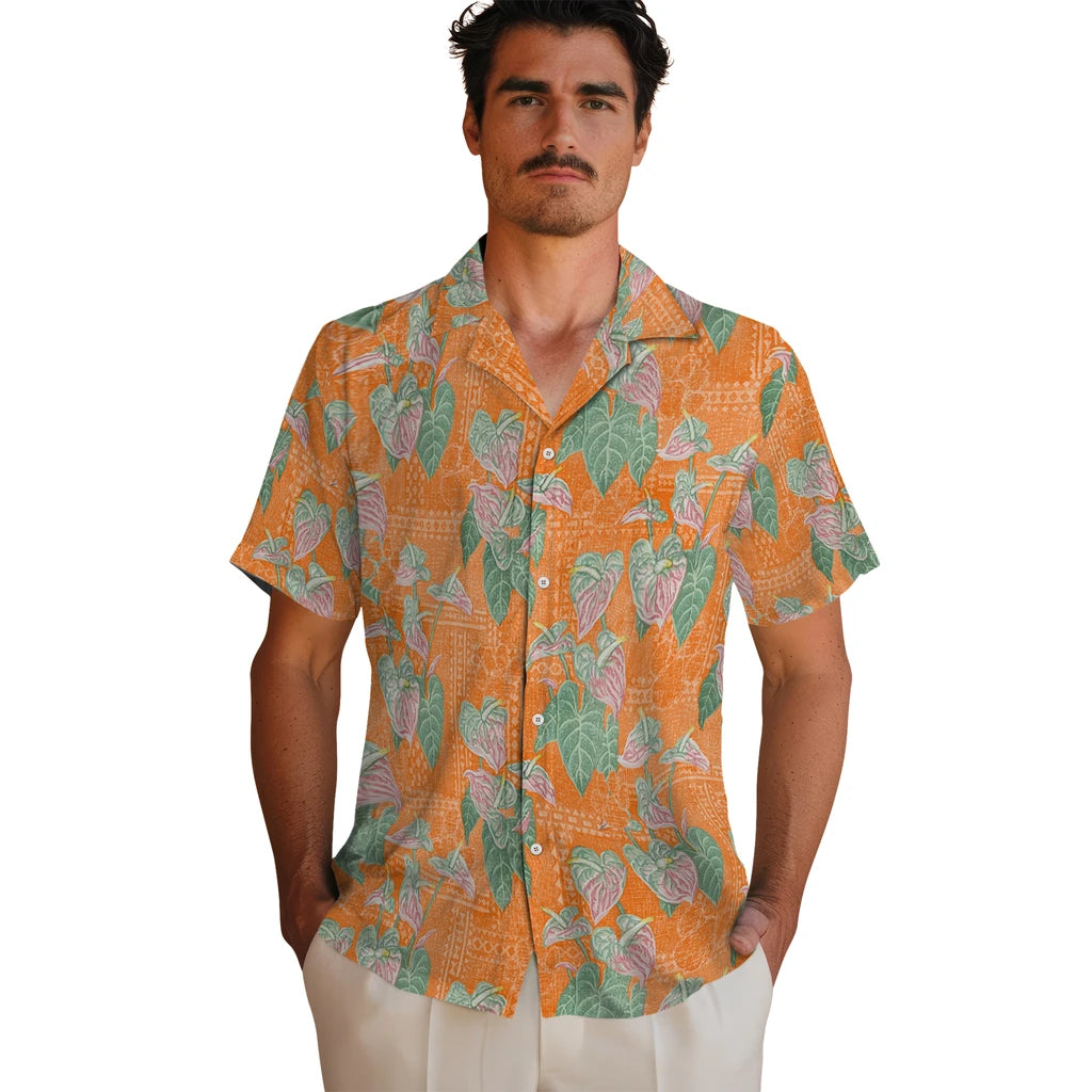 Clemson Tigers Hawaiian Shirt - Anthurium Overlay | Moonbestprint