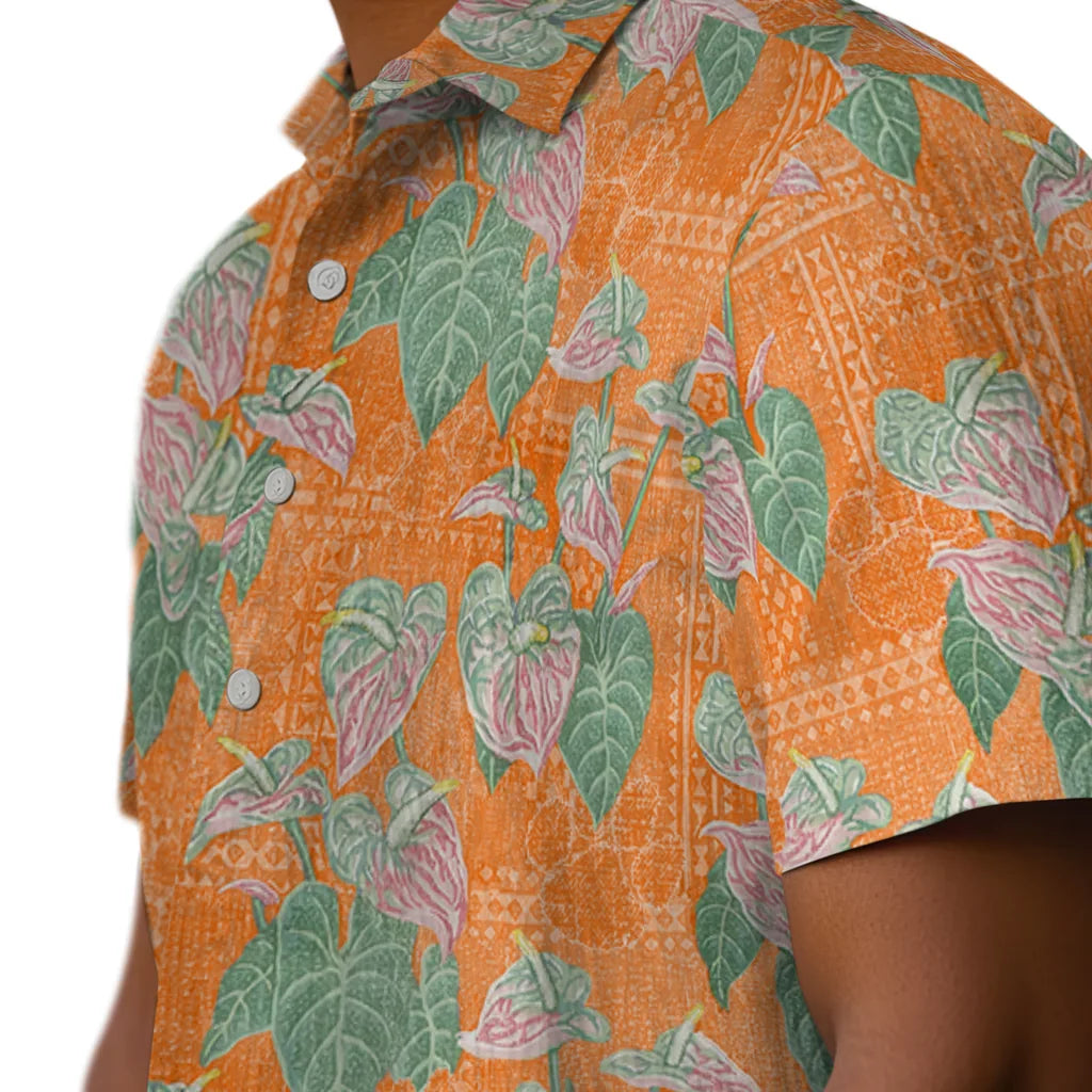 Clemson Tigers Hawaiian Shirt - Anthurium Overlay | Moonbestprint