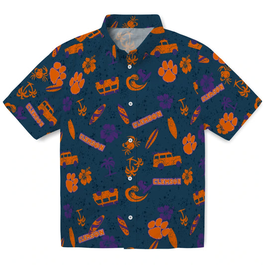 Clemson Tigers Hawaiian Shirt - Beach Vibe | Moonbestprint