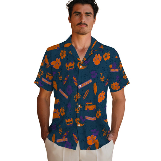 Clemson Tigers Hawaiian Shirt - Beach Vibe | Moonbestprint