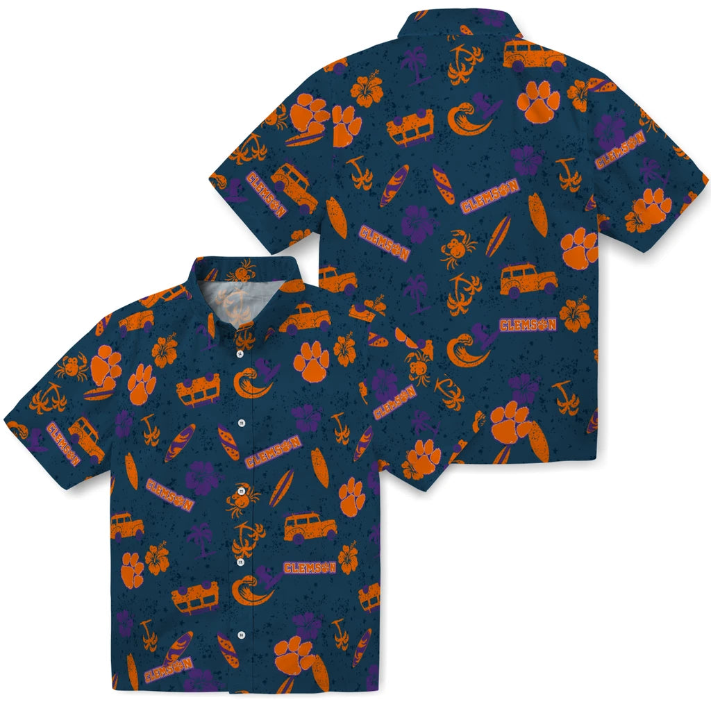 Clemson Tigers Hawaiian Shirt - Beach Vibe | Moonbestprint