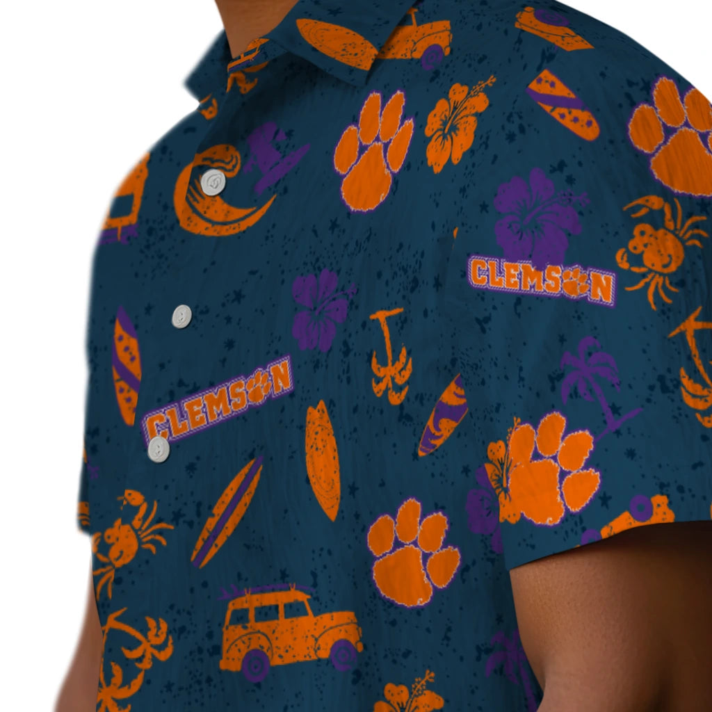 Clemson Tigers Hawaiian Shirt - Beach Vibe | Moonbestprint