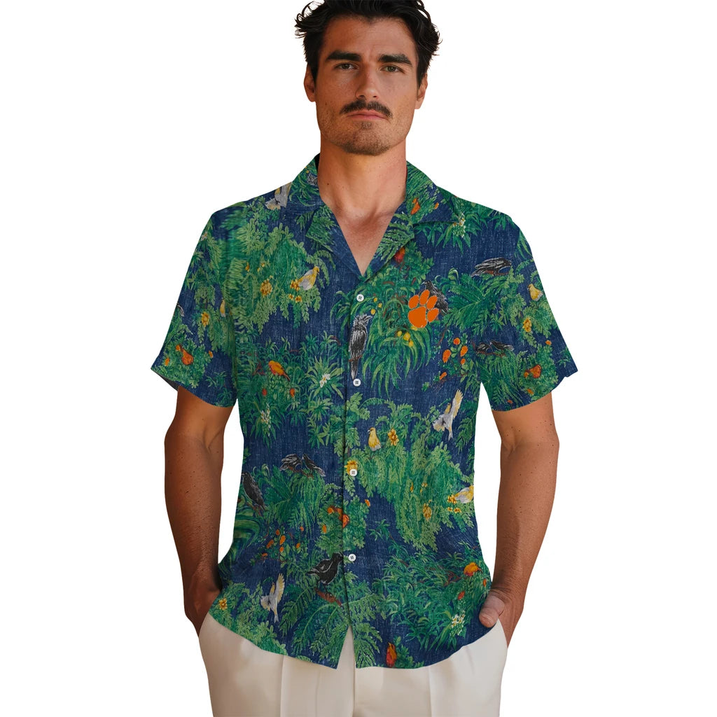 Clemson Tigers Hawaiian Shirt - Bird Canopy | Moonbestprint