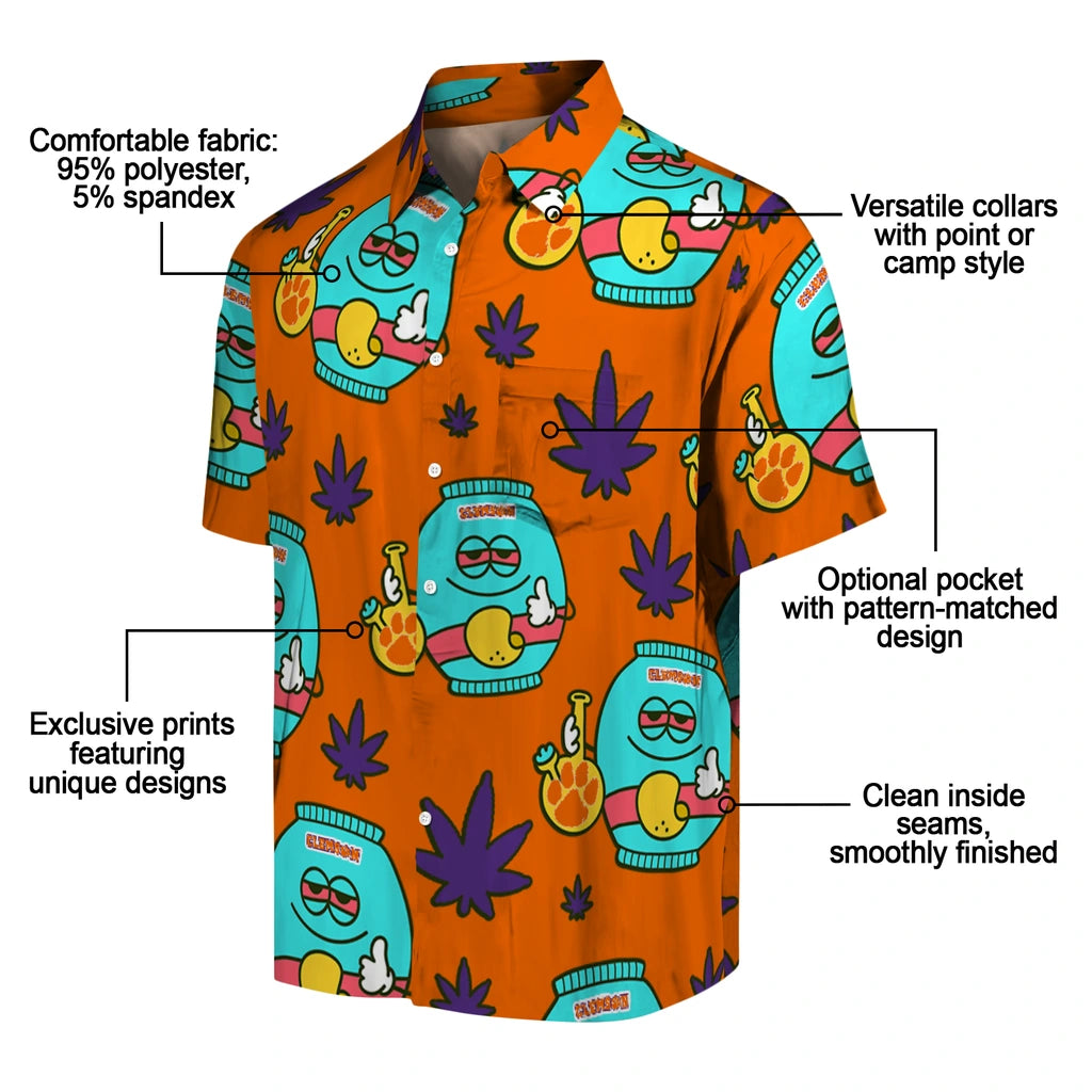 Clemson Tigers Hawaiian Shirt - Chill Vibe | Moonbestprint