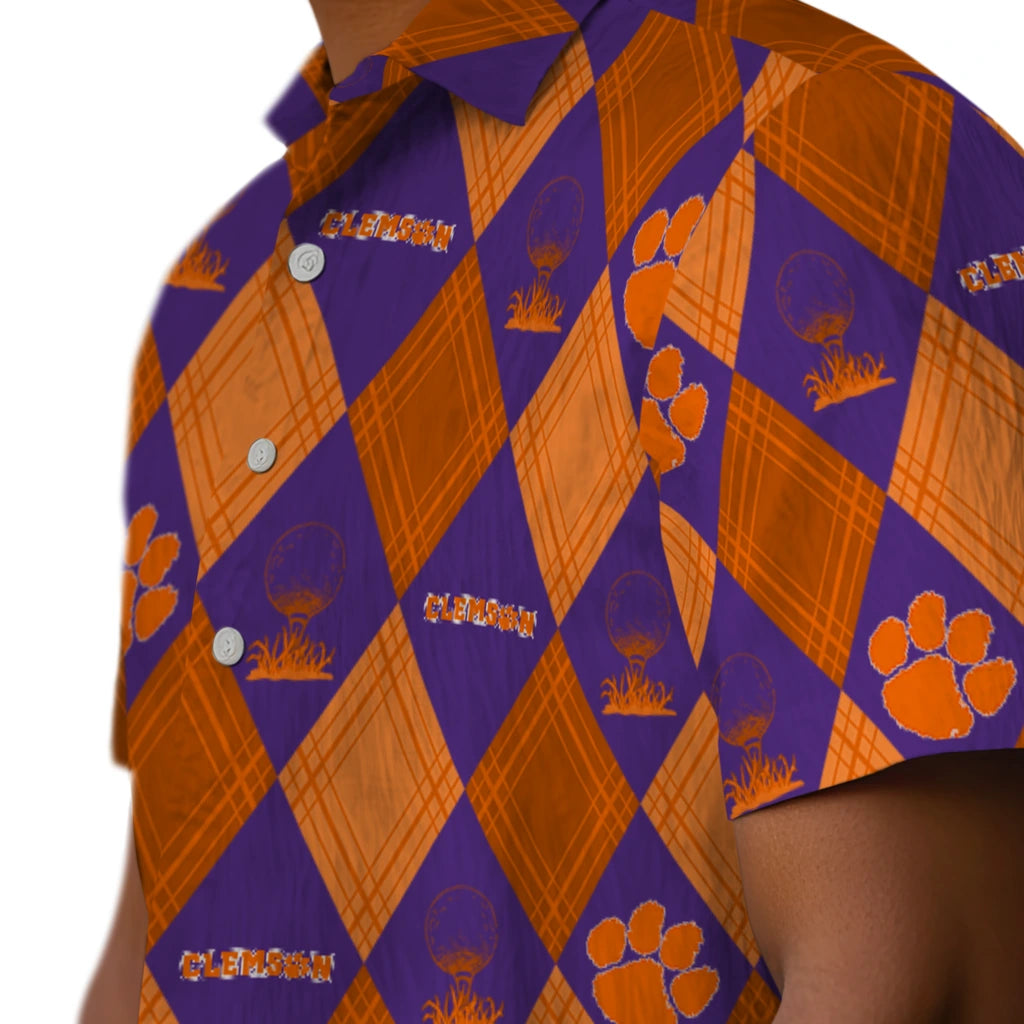 Clemson Tigers Hawaiian Shirt - Golfing Plaid | Moonbestprint