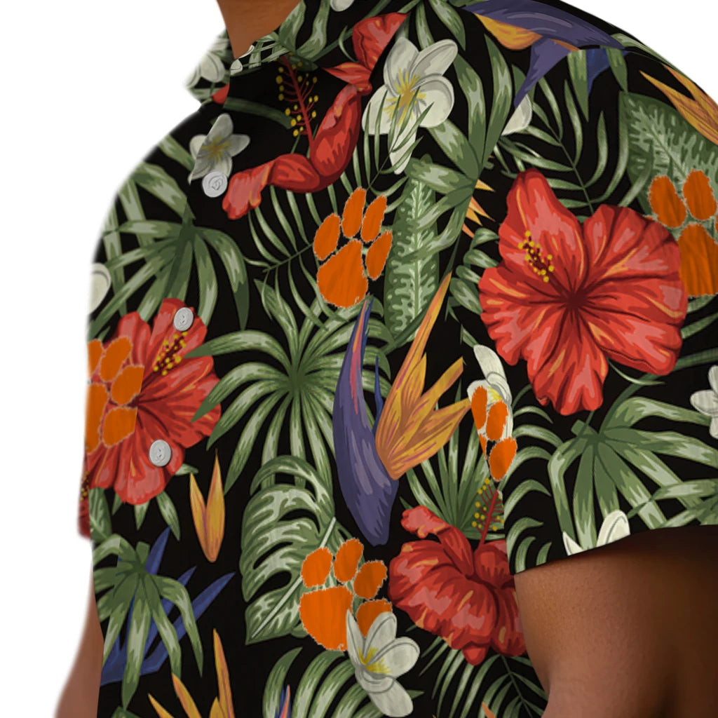 Clemson Tigers Hawaiian Shirt - Hawaii Floral Hibiscus | Moonbestprint