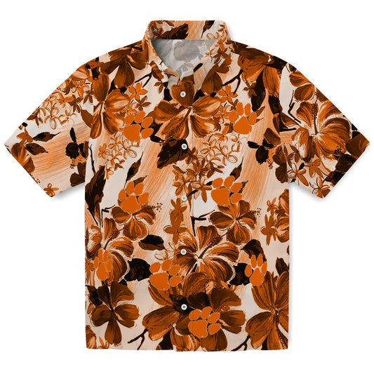 Clemson Tigers Hawaiian Shirt - Hibiscus Arrangement | Moonbestprint