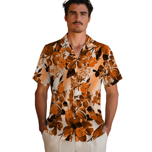 Clemson Tigers Hawaiian Shirt - Hibiscus Arrangement | Moonbestprint