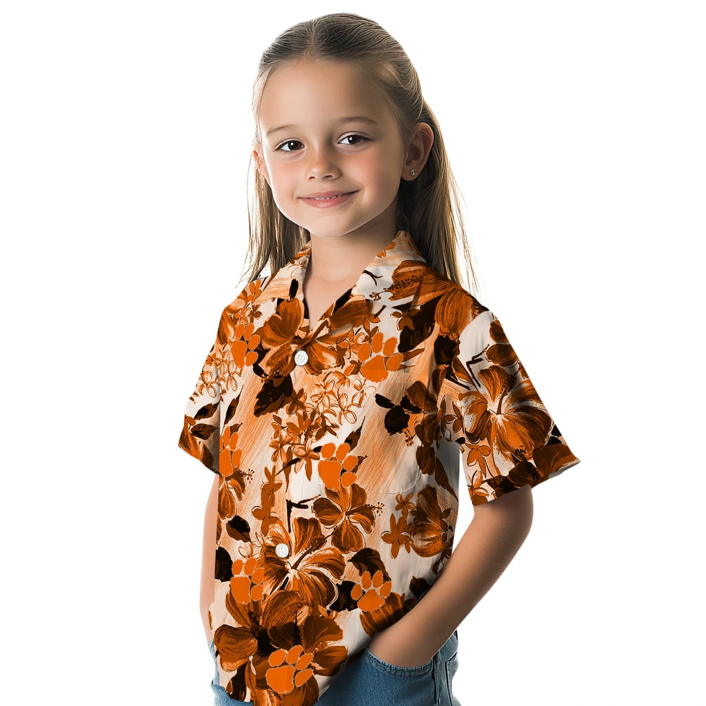 Clemson Tigers Hawaiian Shirt - Hibiscus Arrangement | Moonbestprint