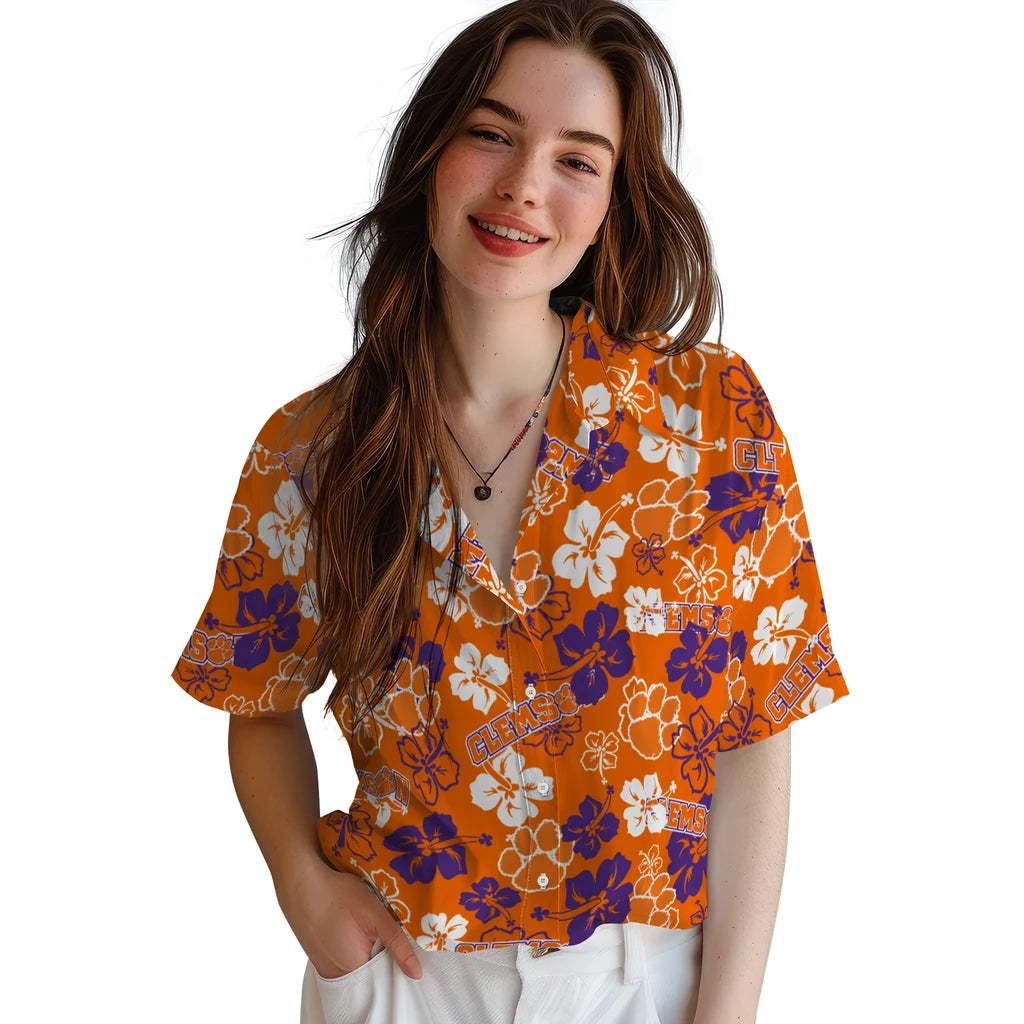 Clemson Tigers Hibiscus Bloom Hawaiian Shirt – Moonbestprint