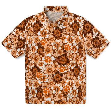 Clemson Tigers Hawaiian Shirt - Hibiscus Blooms | Moonbestprint