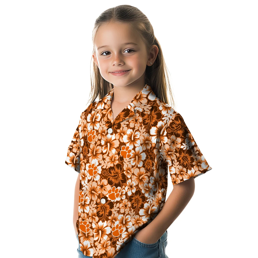 Clemson Tigers Hawaiian Shirt - Hibiscus Blooms | Moonbestprint