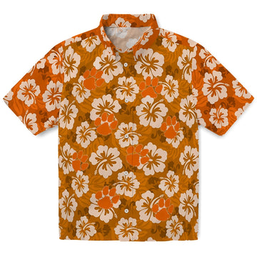 Clemson Tigers Hawaiian Shirt - Hibiscus Cluster | Moonbestprint