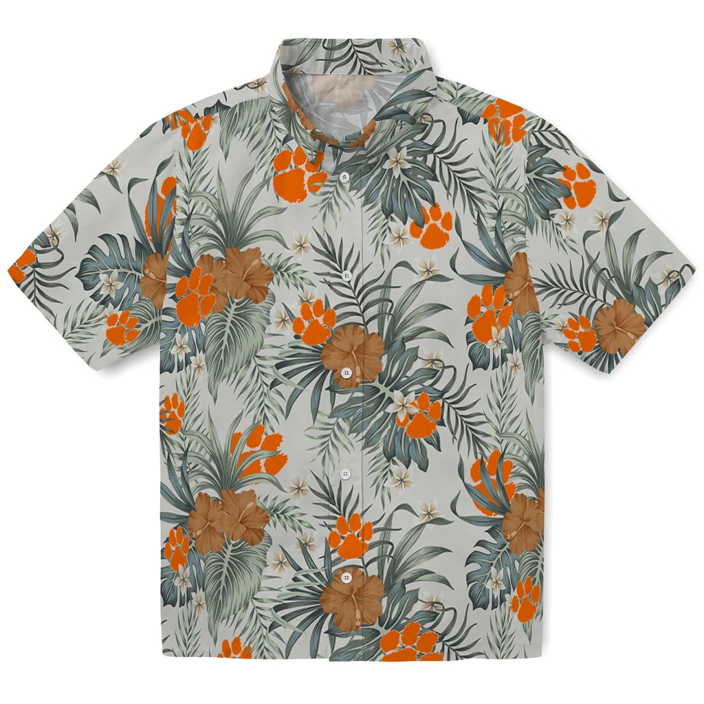 Clemson Tigers Hawaiian Shirt - Hibiscus Designs | Moonbestprint