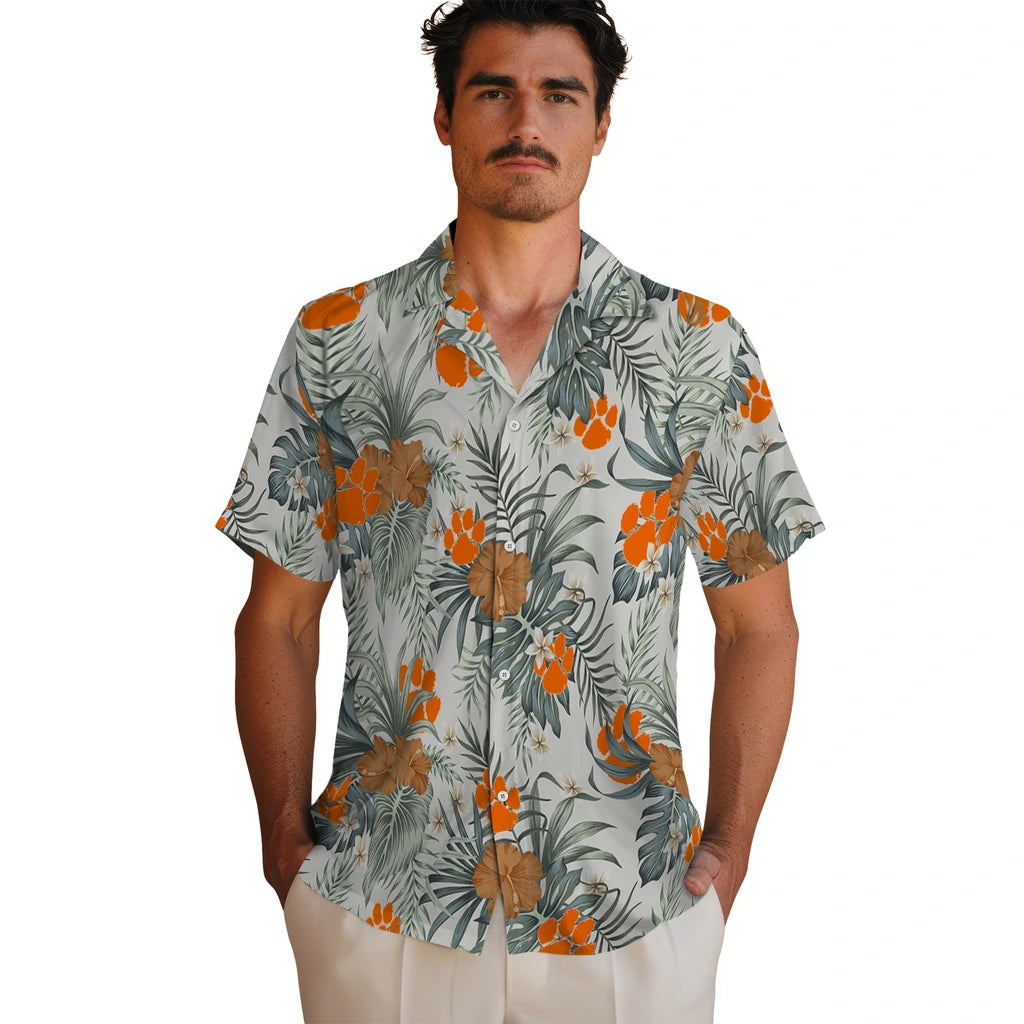 Clemson Tigers Hawaiian Shirt - Hibiscus Designs | Moonbestprint