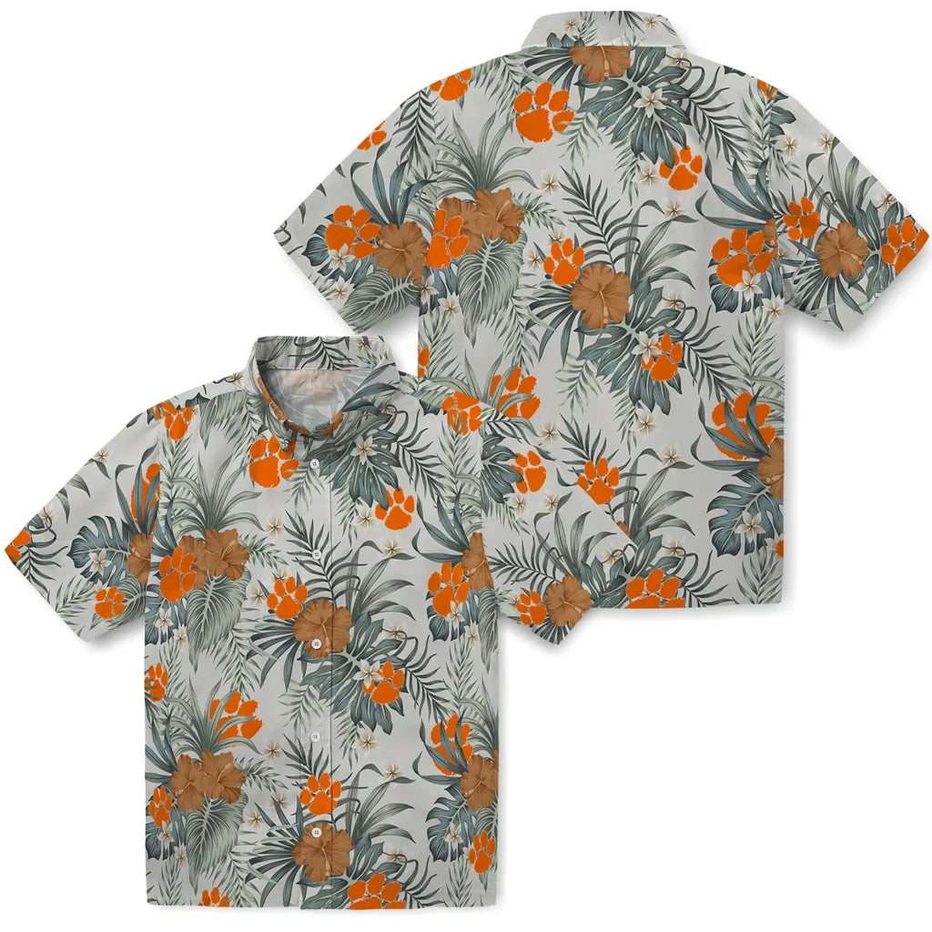 Clemson Tigers Hawaiian Shirt - Hibiscus Designs | Moonbestprint