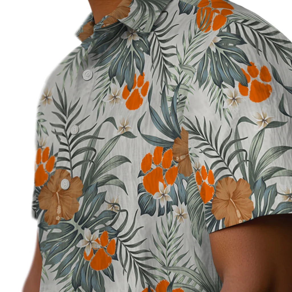 Clemson Tigers Hawaiian Shirt - Hibiscus Designs | Moonbestprint