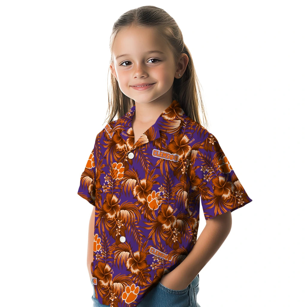 Clemson Tigers Hawaiian Shirt - Hibiscus Exotic | Moonbestprint