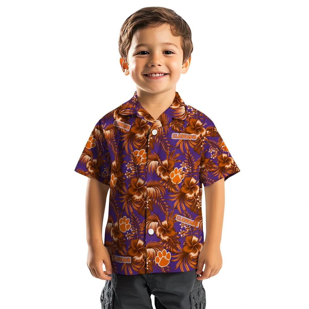 Clemson Tigers Hawaiian Shirt - Hibiscus Exotic | Moonbestprint