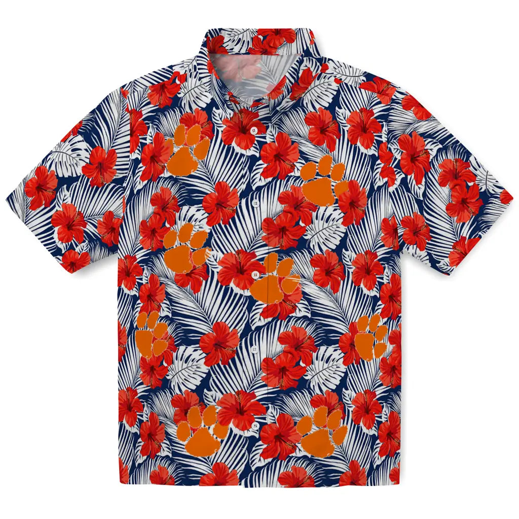Clemson Tigers Hawaiian Shirt - Hibiscus Fiesta | Moonbestprint