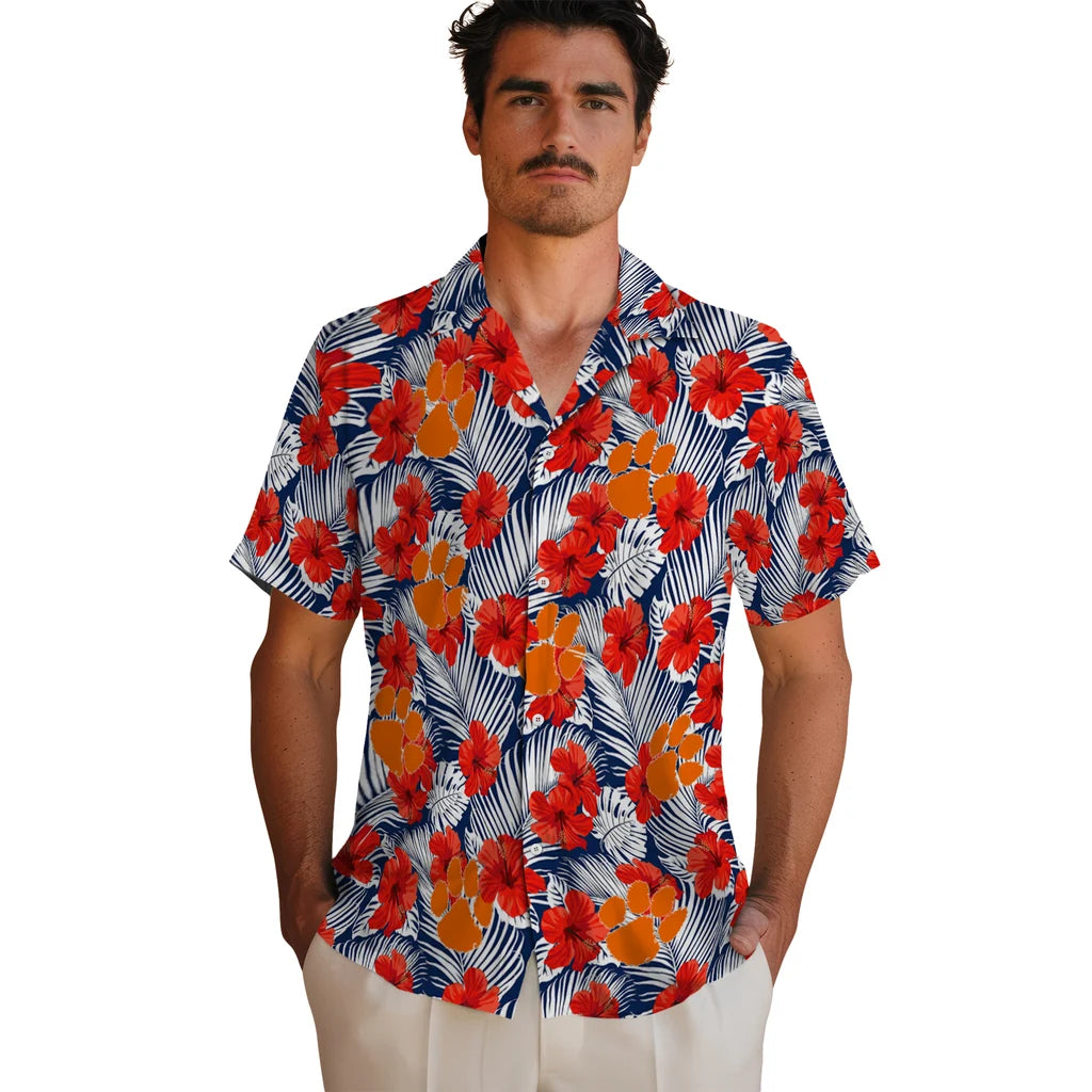 Clemson Tigers Hawaiian Shirt - Hibiscus Fiesta | Moonbestprint