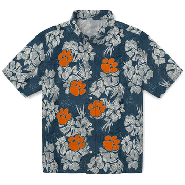 Clemson Tigers Hawaiian Shirt - Hibiscus Flowers | Moonbestprint