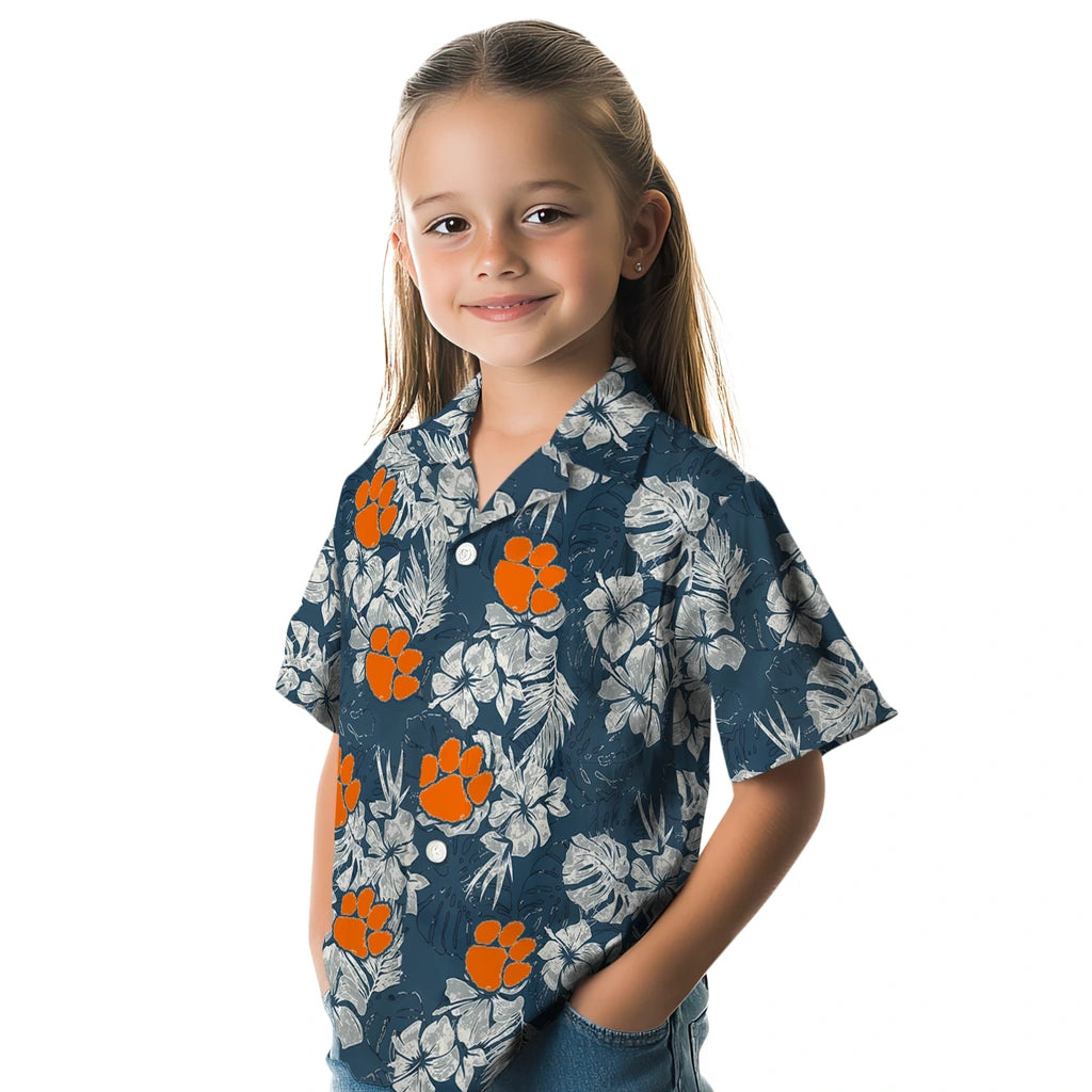 Clemson Tigers Hawaiian Shirt - Hibiscus Flowers | Moonbestprint