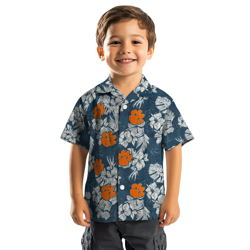 Clemson Tigers Hawaiian Shirt - Hibiscus Flowers | Moonbestprint