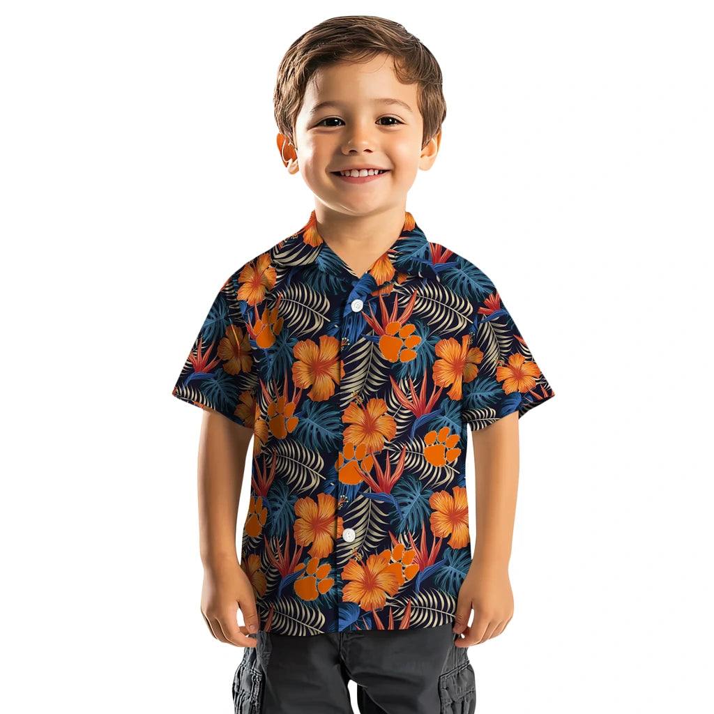 Clemson Tigers Hawaiian Shirt - Hibiscus Foliage | Moonbestprint