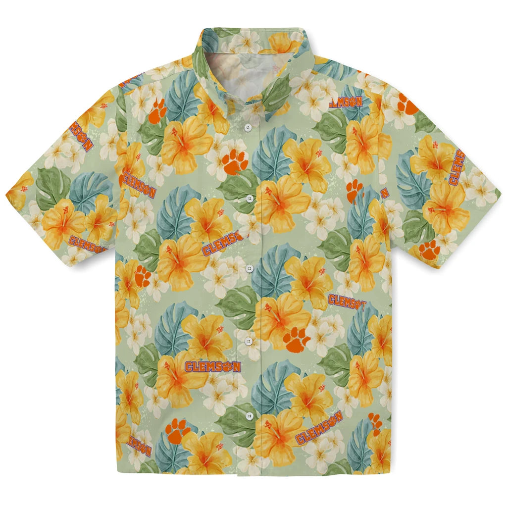 Clemson Tigers Hawaiian Shirt - Hibiscus Mood | Moonbestprint