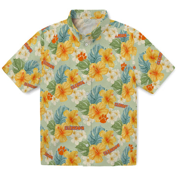 Clemson Tigers Hawaiian Shirt - Hibiscus Mood | Moonbestprint