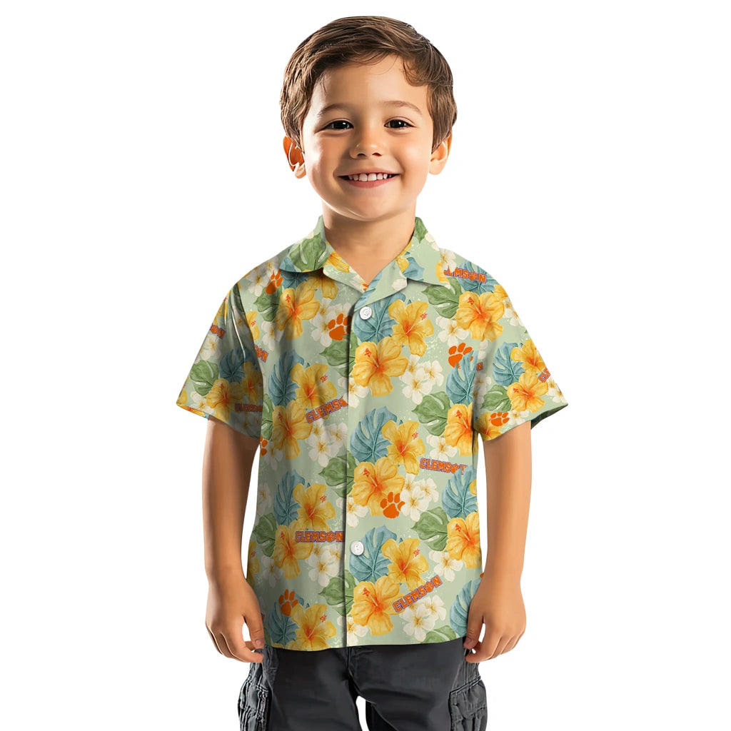 Clemson Tigers Hawaiian Shirt - Hibiscus Mood | Moonbestprint