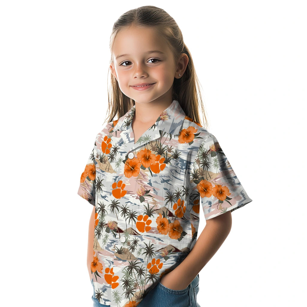 Clemson Tigers Hawaiian Shirt - Hibiscus Seaside | Moonbestprint