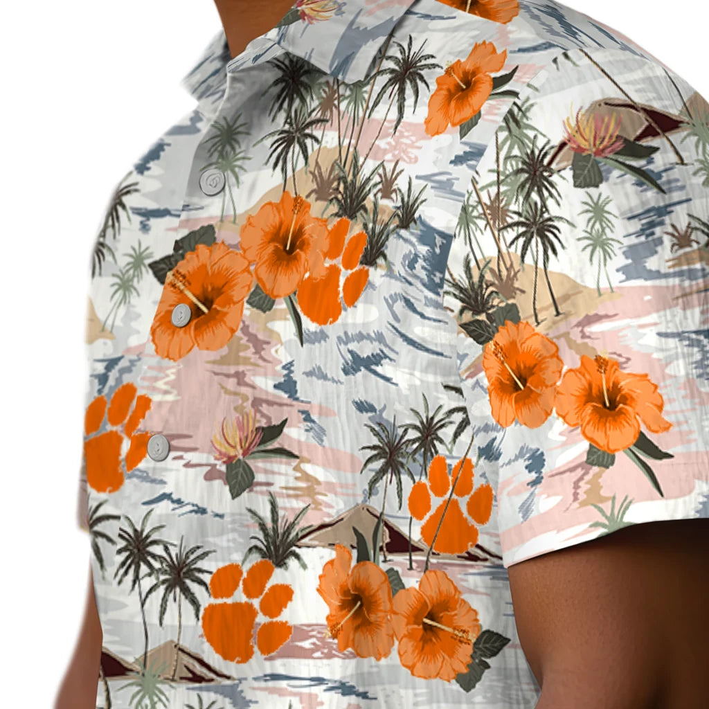 Clemson Tigers Hawaiian Shirt - Hibiscus Seaside | Moonbestprint