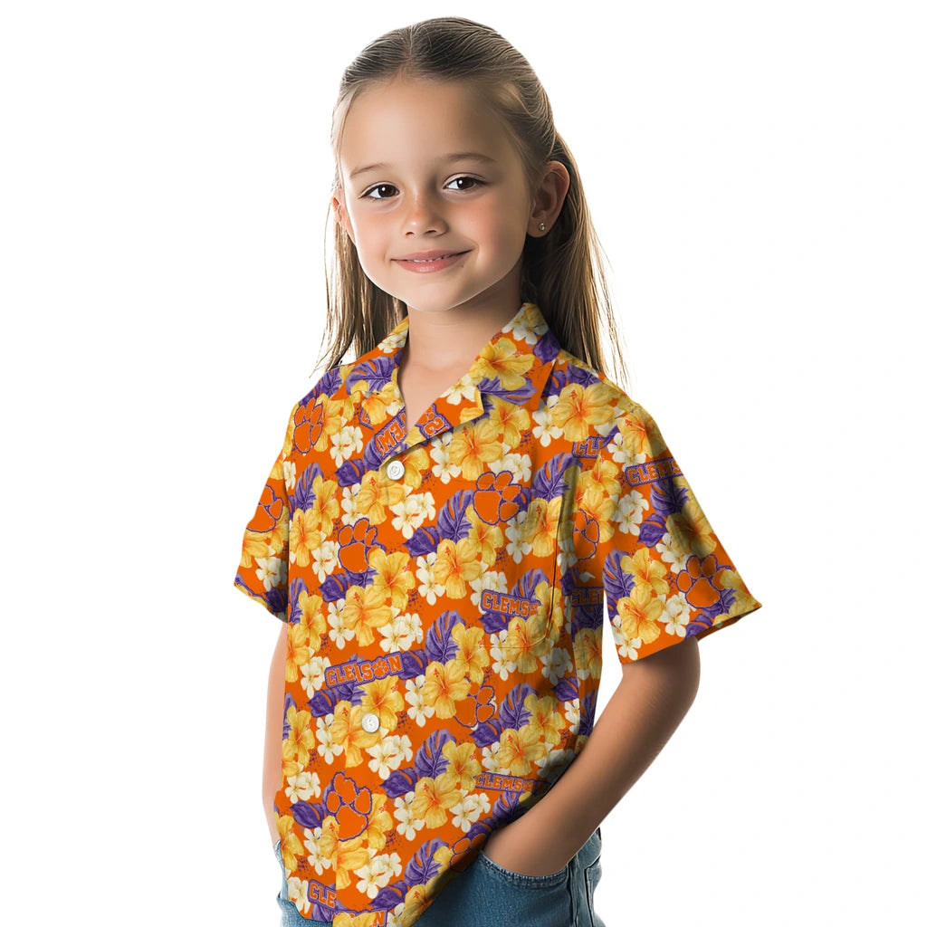 Clemson Tigers Hawaiian Shirt - Hibiscus Tropics | Moonbestprint
